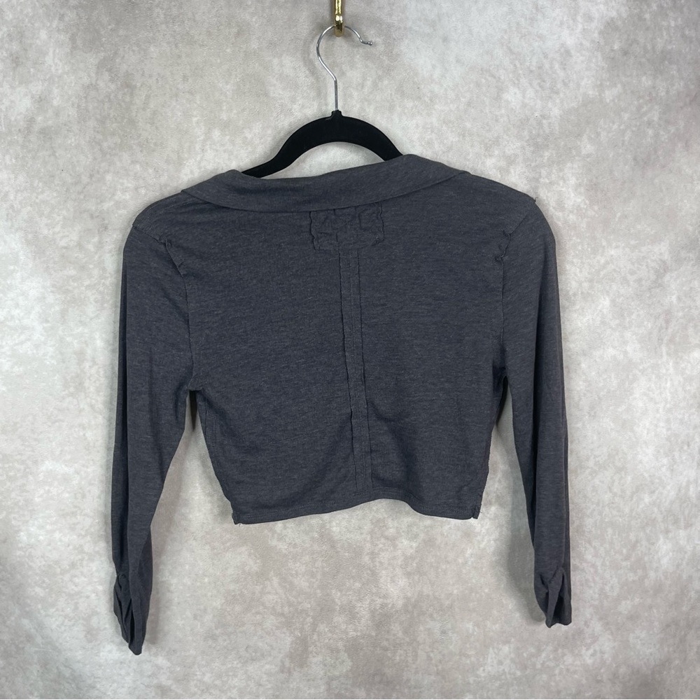 We The Free People x Revolve Summer Romance Crop Polo In Gray Size S - Picture 4 of 4